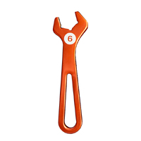 Deatschwerks Orange Anodized T6061 Aluminum Hose End Wrench - 6AN