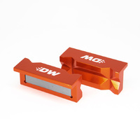 Deatschwerks 4" Aluminum Soft Jaws with Magnet- Orange Anodized