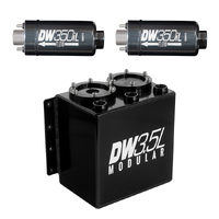 Deatschwerks 3.5L Surge Tank w/ 2 x 350il In-Line Fuel Pumps