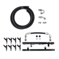 Deatschwerks LS1/LS6 Fuel Rails w/Crossover, 420cc/min Injectors + Returnless Plumbing Kit (Camaro 9