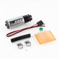 Deatschwerks DW300C 340lph Compact Fuel Pump w/Mounting Clips + Install Kit