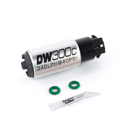 Deatschwerks DW300C 340lph Compact Fuel Pump w/Mounting Clips + Install Kit (Skyline R35 GTR)