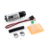 Deatschwerks DW65C 265lph Compact Fuel Pump w/Mounting Clips + Install Kit