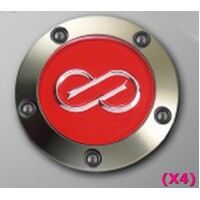 COLOR CENTER CAPs (a set of 4 caps) 4 pcsRed
