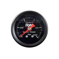 Raceworks Fuel Pressure Gauge 0-120Psi Liquid Filled  FSA-506BK