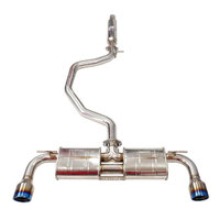 Invidia R400 Cat Back Exhaust w/Round Ti Rolled Tips for VW Golf GTI Mk7