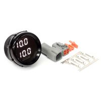 HALTECH Wideband O2 Dual Channel GaugeBlack Bezel with White LED Display