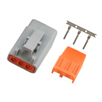 HALTECH Plug and Pins Only Male Deutsch DTM-3 Connector(7.5 Amp) HT-031001