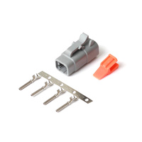 HALTECH Plug and Pins Only Male Deutsch DTM-4 Connector(7.5 Amp) HT-031002