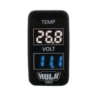 Hulk 4x4 Temp & Voltmeter OE RPL White & Blue LED (Early Toyota)