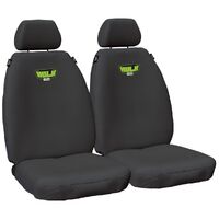 Hulk 4x4 Universal HD Canvas Seat Cover Black Fronts