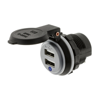 Hulk 4x4 Dual USB Socket - 90 Degree Terminals