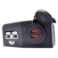 Hulk 4x4 Double Surface Mount Housing 50Amp Anderson Style Plug