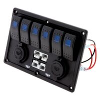 Hulk 4x4 6 Way Switch Panel with 50A Plugs Acc Power Socket & Usb