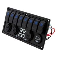 Hulk 4x4 8 Way Switch Panel with 50A Plugs Acc Power Sockets & Usb