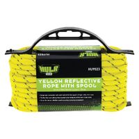 Hulk 4x4 6mm*15M Reflective Rope Yellow with High Vis Weave