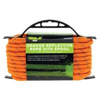 Hulk 4x4 6mm*15M Reflective Rope Orange with High Vis Weave