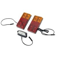 Hulk 4x4 Trailer Lamp Kit including 5M Lead License Plate Lamp 7 Pin 12V