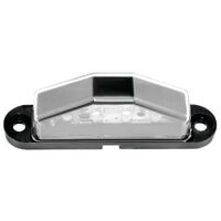 Hulk 4x4 LED Licence Plate Lamp 10-30V Triangular Blk Hsng 300mm Lead