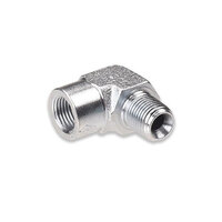 IAG Performance 90 Degree 1/8 inch NPT Male to Female Zinc Plated Fitting