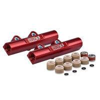 IAG Performance V3 Top Feed Fuel Rails for (WRX 01-14/STi 02-20/LGT 07-12/FXT 03-13) - Red Finish