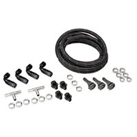 IAG Performance Braided Fuel Line + Fitting Kit - Top Feed Fuel Rails + OEM FPR for (WRX 01-14/STi 02-20