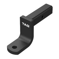 TAG Tow Ball Mount-198mm Long, 90° Face, 50mm Square Hitch