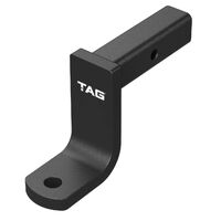 TAG Tow Ball Mount-193mm Long, 90° Face, 50mm Square Hitch