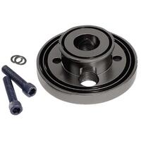 Moroso Billet Oil Filter Bypass Plate. Fits: World Products Merlin Big Block or standard Small Block and Big Block (Mark IV) Chevy