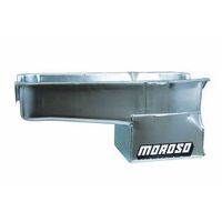 MOROSO OIL PAN, SBC 80-85 PASSENGER SIDE DIP STICK, DART SHP, 9.50 IN. DEEP