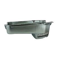 MOROSO OIL PAN, SBC 86-UP WITH 1 PIECE SEAL PASSENGER SIDE DIP STICK, 8.25 IN. DEEP