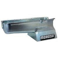 MOROSO OIL PAN, SBC PRE- 80 DRIVER'S SIDE DIP STICK, 8.25 IN DEEP T-SUMP