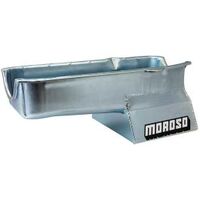 MOROSO OIL PAN, SBC 80-85 WITH PASSENER SIDE DIP STICK, DART SHP, 8.25 IN. DEEP T-SUMP