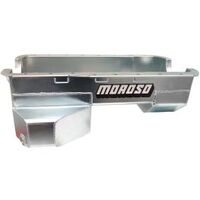 MOROSO OIL PAN, FORD 289-302, ROAD RACE BAFFLED, BILLET END SEALS, REAR T-SUMP