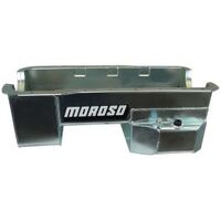 MOROSO OIL PAN, FORD 351W, ROAD RACE BAFFLED, BILLET END SEALS, REAR T-SUMP