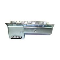 MOROSO OIL PAN, BIG BLOCK CHEVY, MARK IV, DRAG RACE, POWER POUCH, 8 IN. DEEP, WINDAGE TRAY