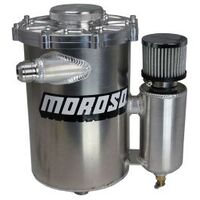 MOROSO DRY SUMP TANK, 2 PC, 13 IN TALL, 7 IN DIA, WITH BREATHER TANK, 5 QT