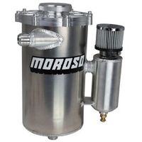MOROSO DRY SUMP TANK, 2 PC, 15 IN TALL, 7 IN DIA, WITH BREATHER TANK, 6 QT
