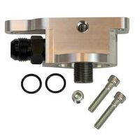 MOROSO FILTER ADAPTER GM LS SPIN ON, EXTERNAL INPUT, ACCUMULATOR INLET, INBOUND RAIL
