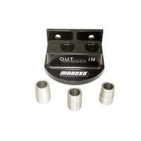 MOROSO REMOTE SPIN ON OIL FILTER MOUNT, FOR 13/16 IN, 3/4 IN, 22 MM OIL FILTERS