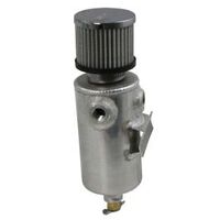 MOROSO TANK, BREATHER, CATCH CAN, 3/8 NPT FEMALE AND 1/2 NPT FEMALE, ROLL BAR MOUNT