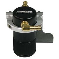 MOROSO SEPARATOR, AIR OIL,CATCH CAN, SMALL BODY , BLACK FINISH, CAMARO SS EDELBROCK SUPERCHARGER, 10-15