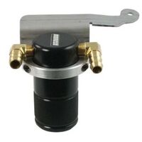 MOROSO SEPARATOR, AIR OIL, CATCH CAN, SMALL BODY, BLACK FINISH, MUSTANG V-6, 11-14