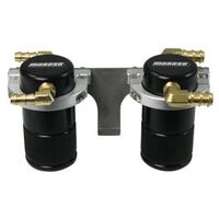 MOROSO SEPARATOR, AIR OIL, CATCH CAN, SMALL BODY WITH BLACK FINISH, SUBARU STI 08-14 FRONT MOUNT INTERCOOLER