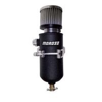 MOROSO TANK, BREATHER, CATCH CAN, 12 AN MALE, BLACK POWDER COAT
