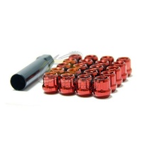 Muteki Short Lug Nuts Open End Red(12 x 1.25) - 31885R