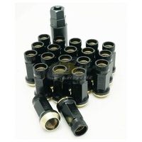 Muteki SR45R Rotating Taper Lug Nuts Open End  (12 x 1.5)Black - 32936B