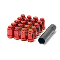 Muteki Short Lug Nuts Closed End Red(12 x 1.25) - 41885R