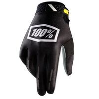 100% Ridefit Corpo Black Gloves
