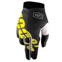 100% iTrack Black/Neon Yellow Gloves